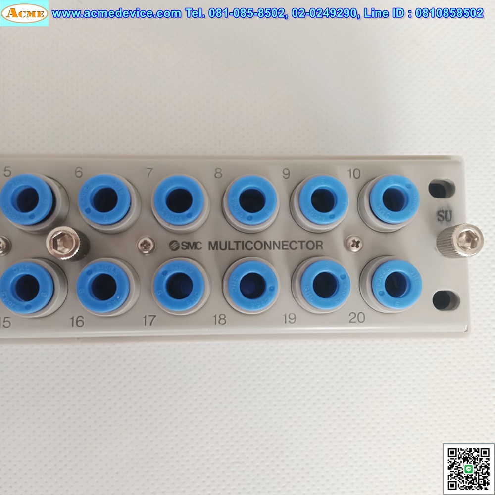 Multi connector SMC รุ่น KDM20-06, Tube 6 mm, 20 Connecting