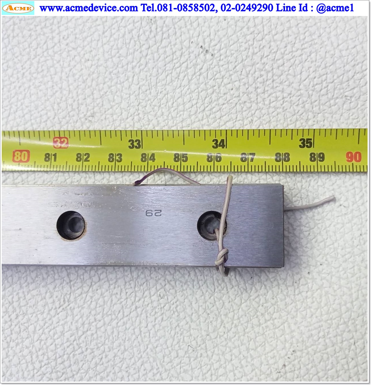 Linear Block and Rail THK รุ่น RSH12WZM, รางสไลด์ขนาด 24 mm x 880 mm. (2 Block)