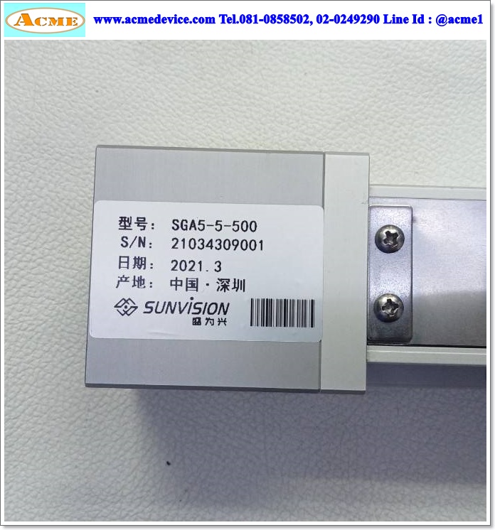 แกนสำเร็จรูป Ball Screw Sunvision รุ่น SGA5-5-500, ขนาด 55 x 710 mm., แกนโต 12 mm., Stroke 500 mm., Pit 5 mm.