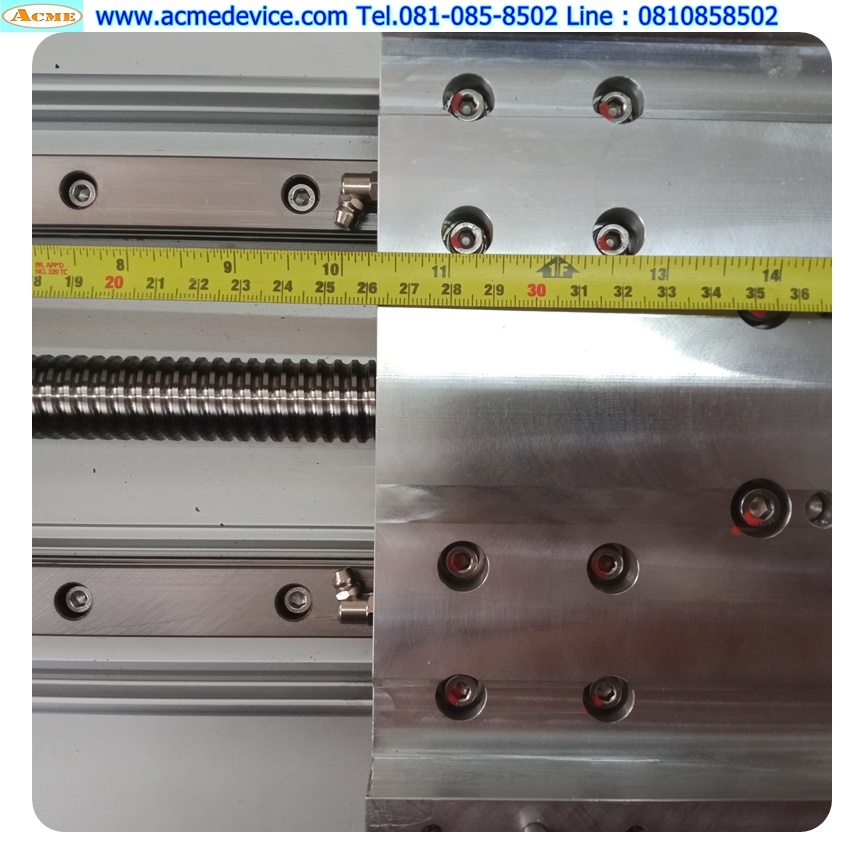 แกนสําเร็จรูป Ball Screw ??? รุ่น ???, ขนาด 205 x 633 mm, Stroke 263 mm, Pit 5 mm, แกนโต 25 mm