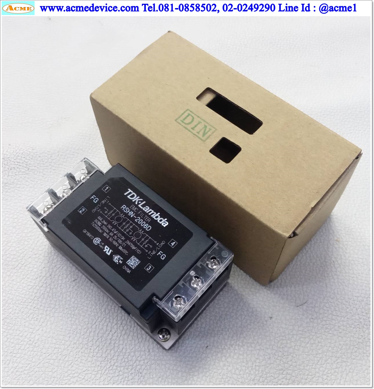 Noise Filter TDK รุ่น RSHN-2006D, 250V, 6A