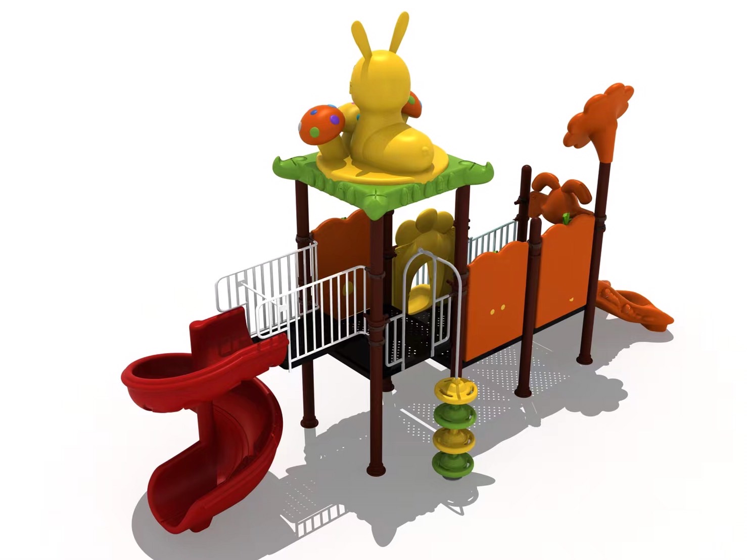 เครื่องเล่นสนาม ชุด แรบบิทซุปเปอร์สไลด์ เครื่องเล่นหลากสี