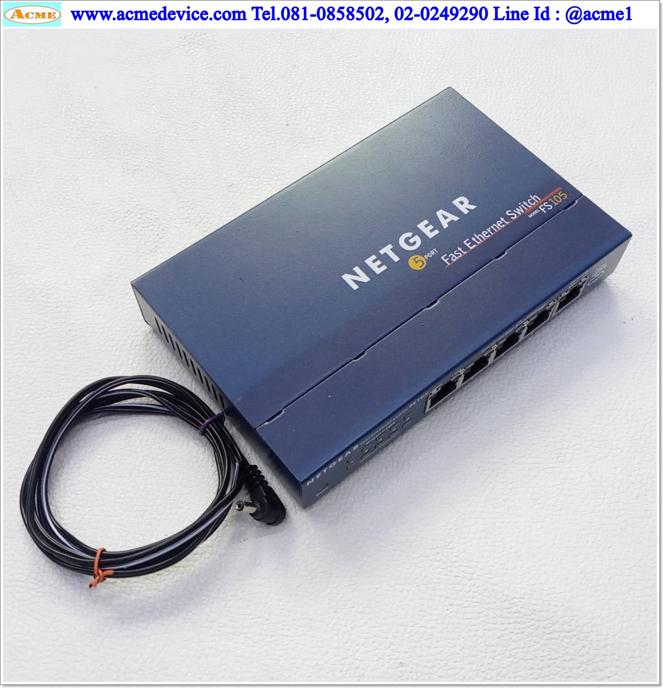 Industrial Hub Netgear รุ่น FS105, 7.5Vdc, 5 Port