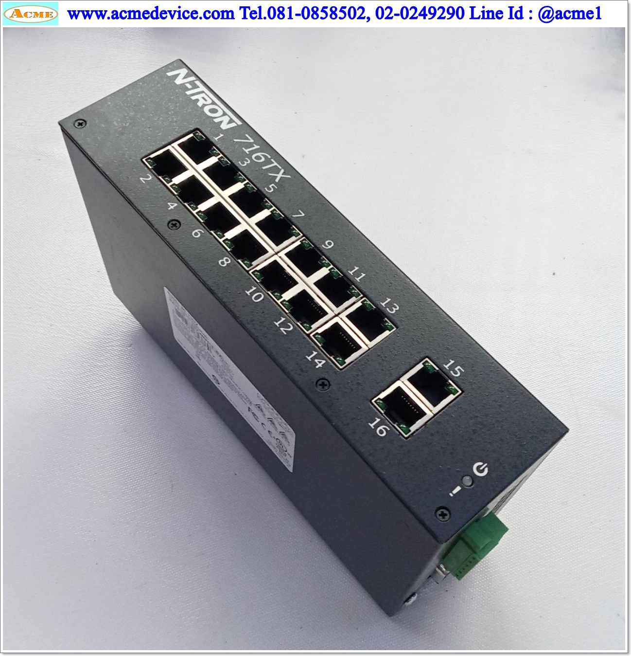 Industrial Hub Red Lion รุ่น 716TX, 10-30Vdc, 16 Port
