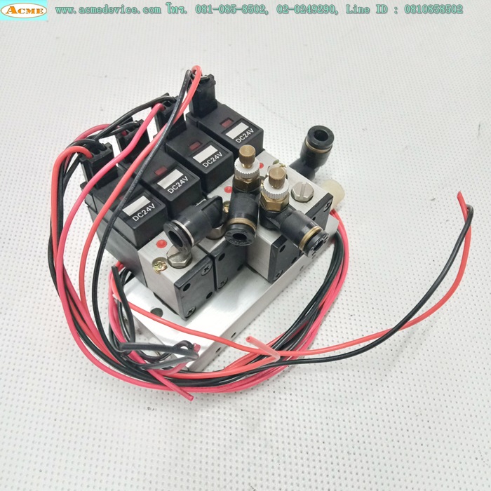 Solenoid valve Koganei รุ่น 030-4E1-PLL(2)+030E1-PLL(2), 0.15-0.7MPa, 24V
