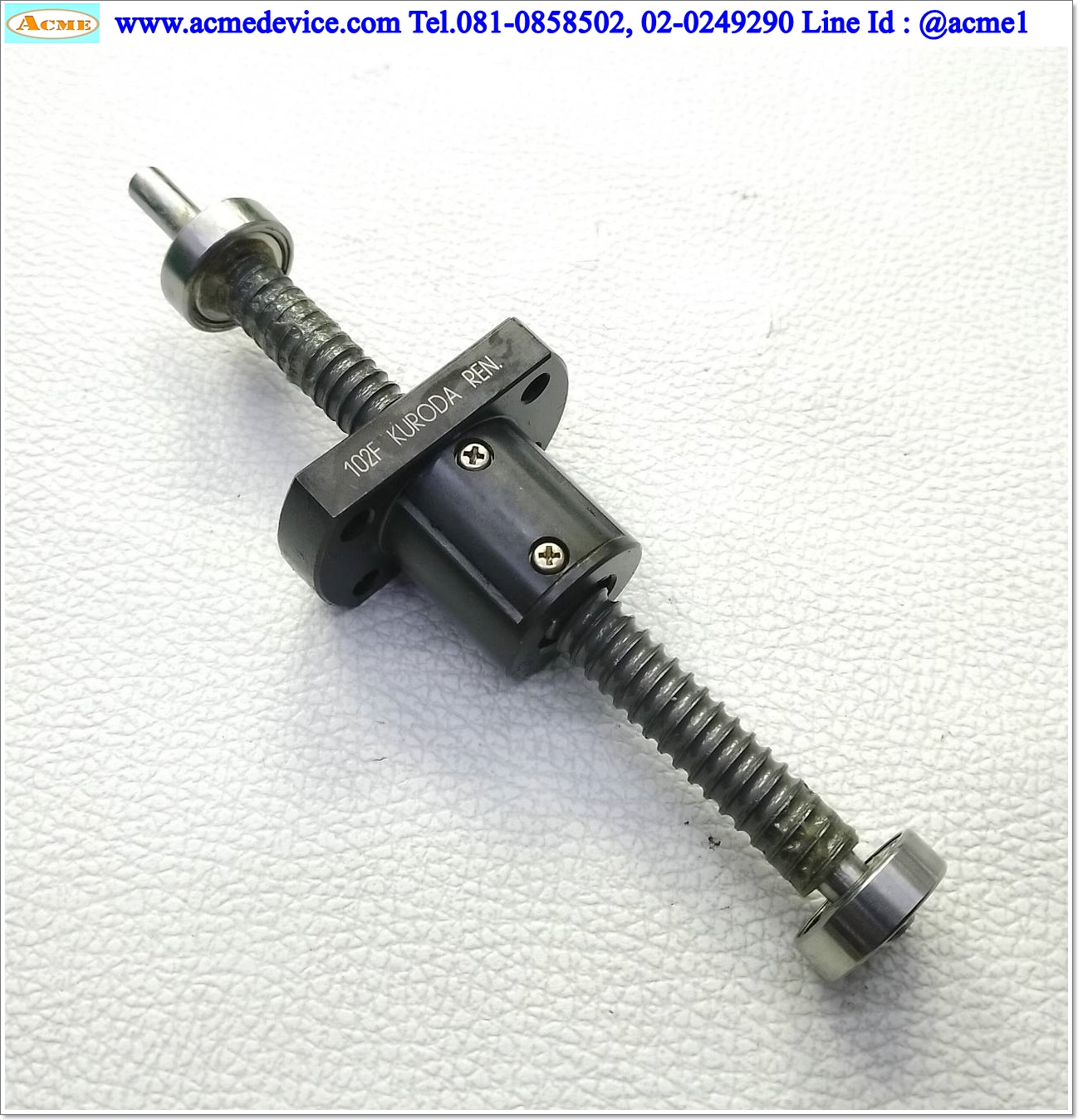 Ball Screw Kuroda รุ่น 102F, แกนโต 10 mm., ยาว 145 mm., Stroke 78 mm., Pit 3 mm.