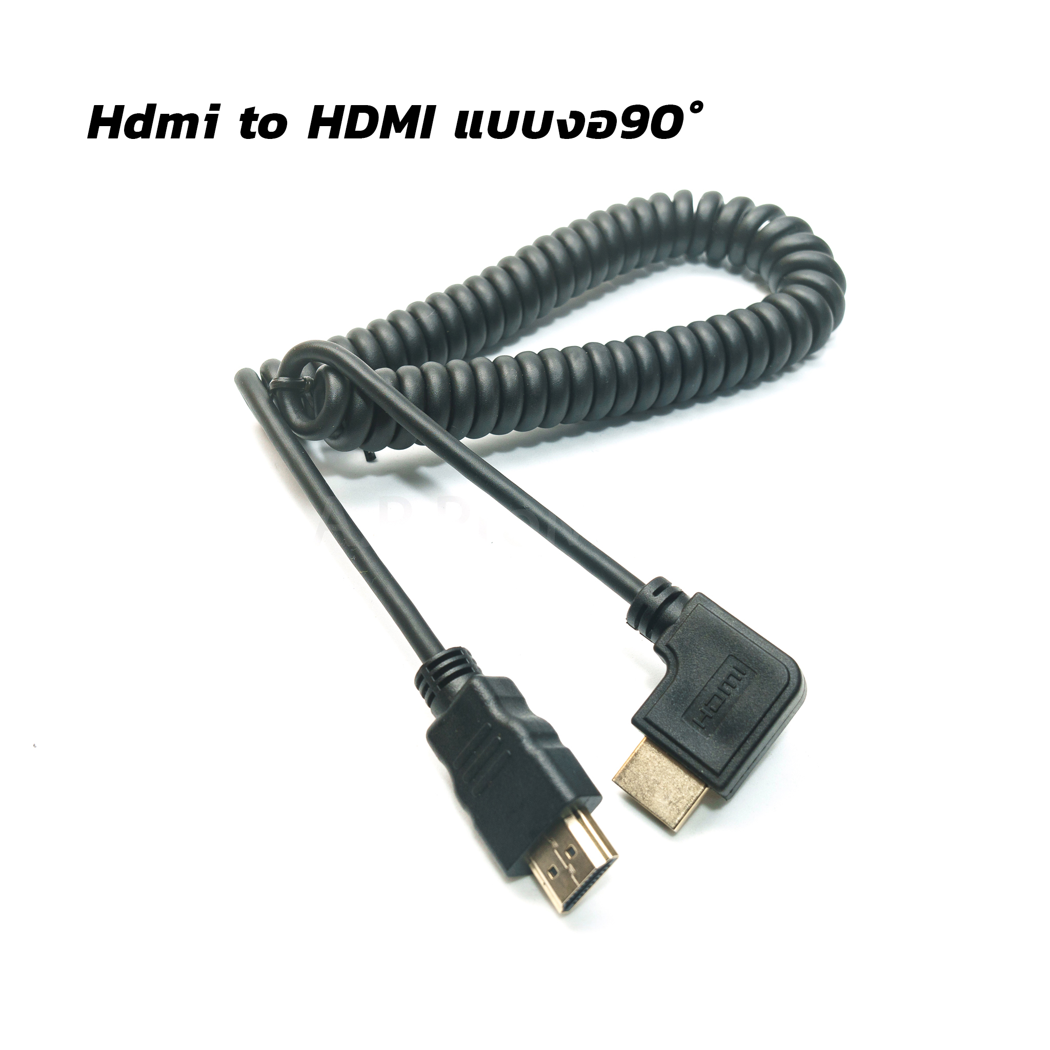 สายแปลงสัญญาณภาพHDMl Mini & Micro แบบสปริง ยืดหดได้ ใช้สำหรับกล้องวิดีโอ/ทีวี รองรับ 1080P