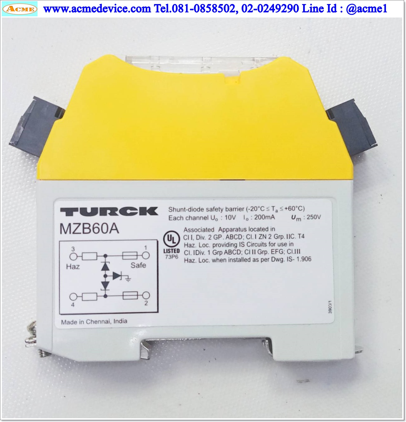 Shunt-diode Safety Barrier Turck รุ่น MZB60A