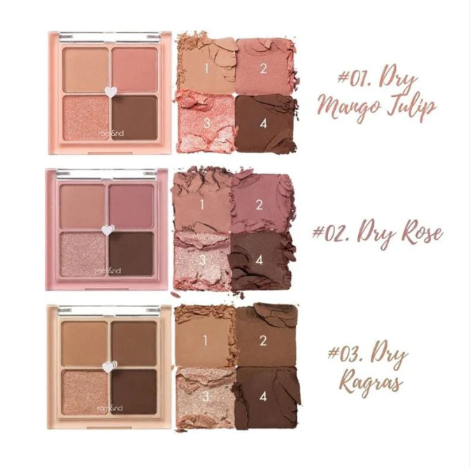 พาเลทอายแชโดว์โรแมนด์ Romand Better Than Eyes Palette #03 Dry Ragras