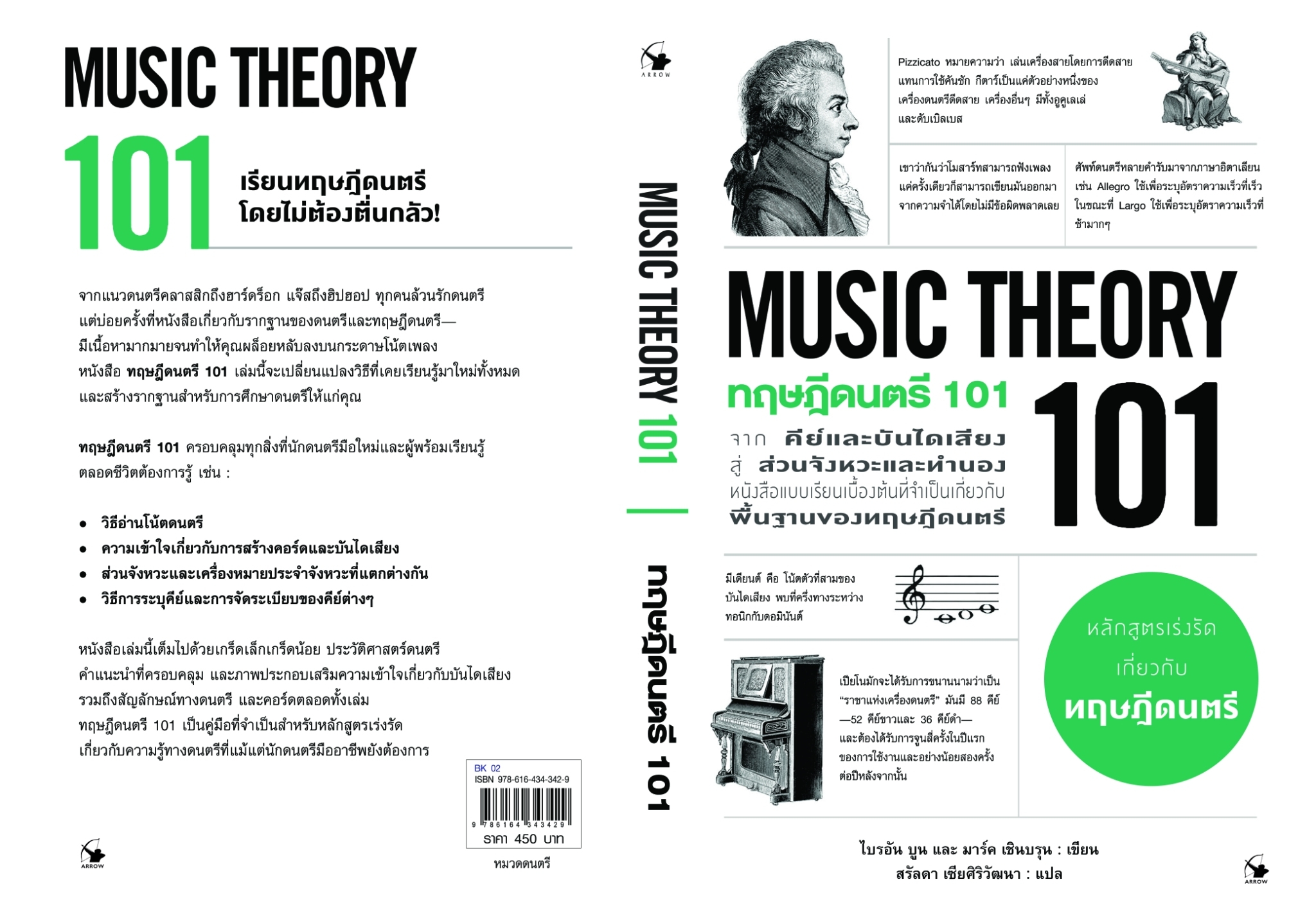 หนังสือเรื่อง ทฤษฎีดนตรี 101 (MUSIC THEORY 101) : ไบรอัน บูน, มาร์ค เชินบรุน : สำนักพิมพ์ แอร์โรว์ มัลติมีเดีย