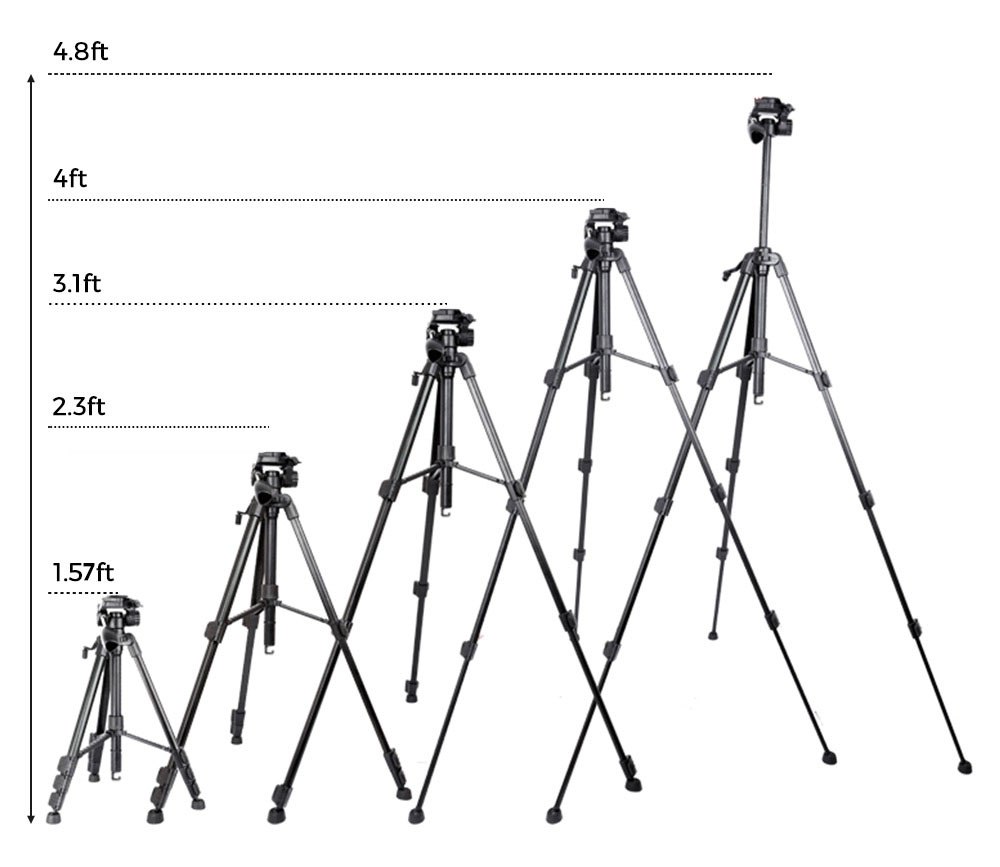 ขาตั้งกล้องพร้อมหัวแพนวิดีโอ ยี่ห้อ QZSD รุ่น Q111 รับน้ำหนักสูงสุด 5 KG ราคาถูก