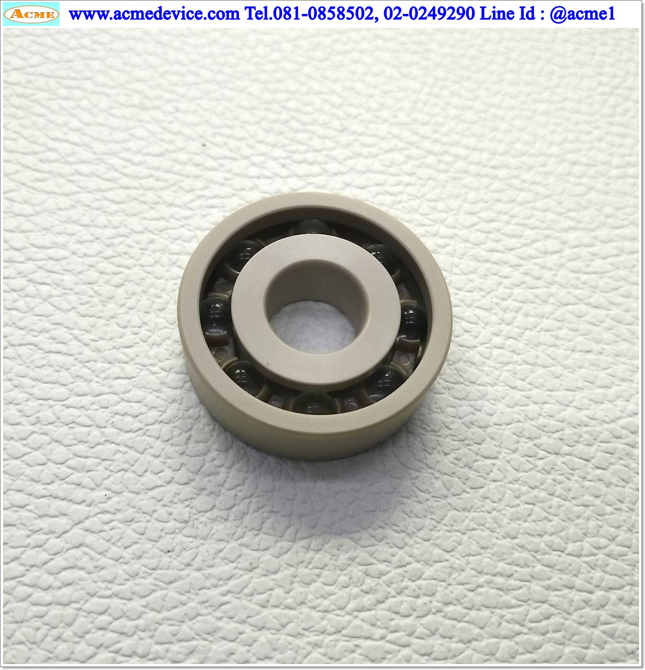 Plastic Bearing, ตลับลูกปืนพลาสติก, ID 13 mm., OD 35 mm., หนา 11 mm.