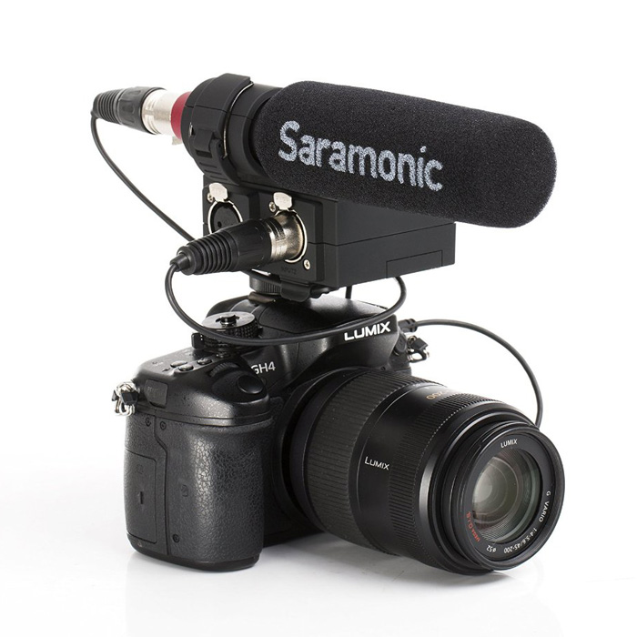 Saramonic MixMic - Shotgun Microphone with Integrated 2-Channel XLR Audio Adapter for DSLR Cameras & Camcorders รับประกันศูนย์ไทย 1 ปี
