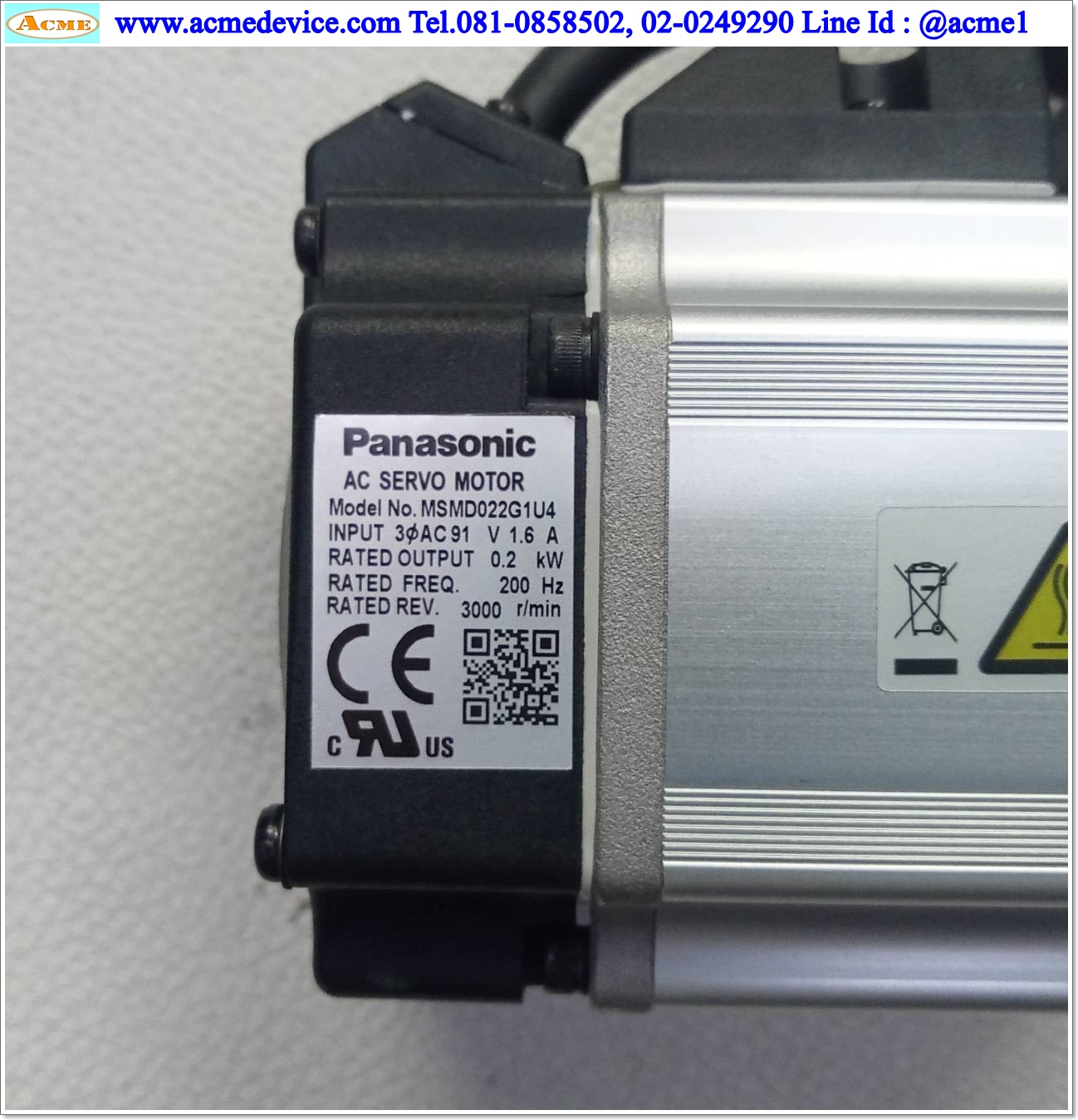 Servo Drive Panasonic รุ่น MBDJT2207 & Motor MSMD022G1U4, 200W