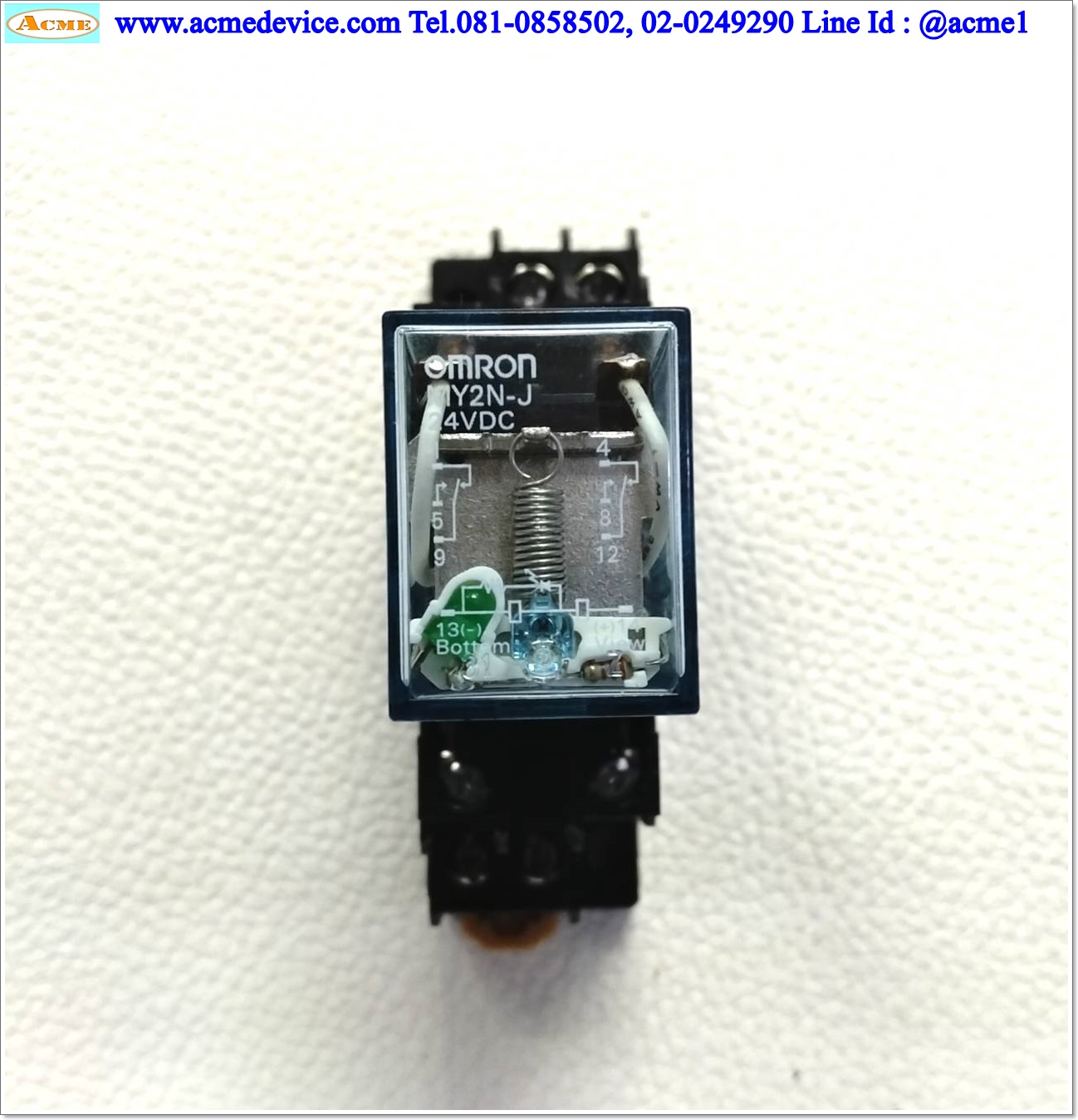 Relay Omron รุ่น MY2N-J, Coil 24Vdc + Socket