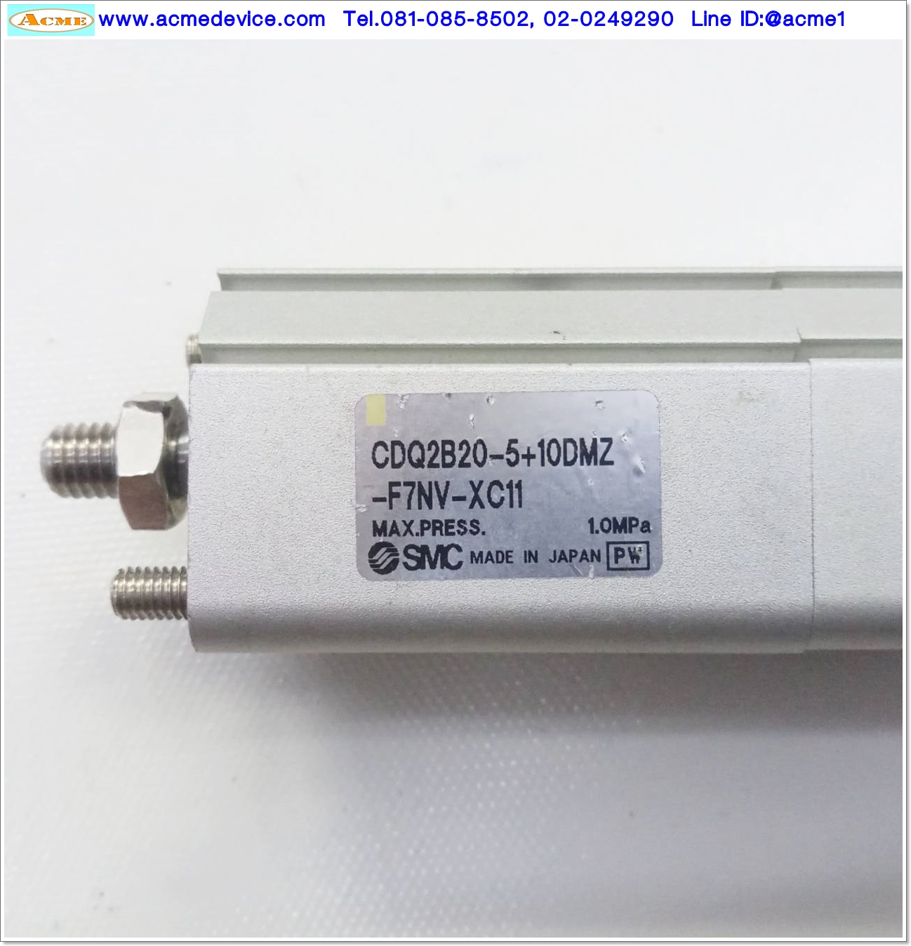 Air Cylinder SMC รุ่น CDQ2B20-5+10DMZ-F7NV-XC11, Bore 20 mm, Stroke 5+10 mm