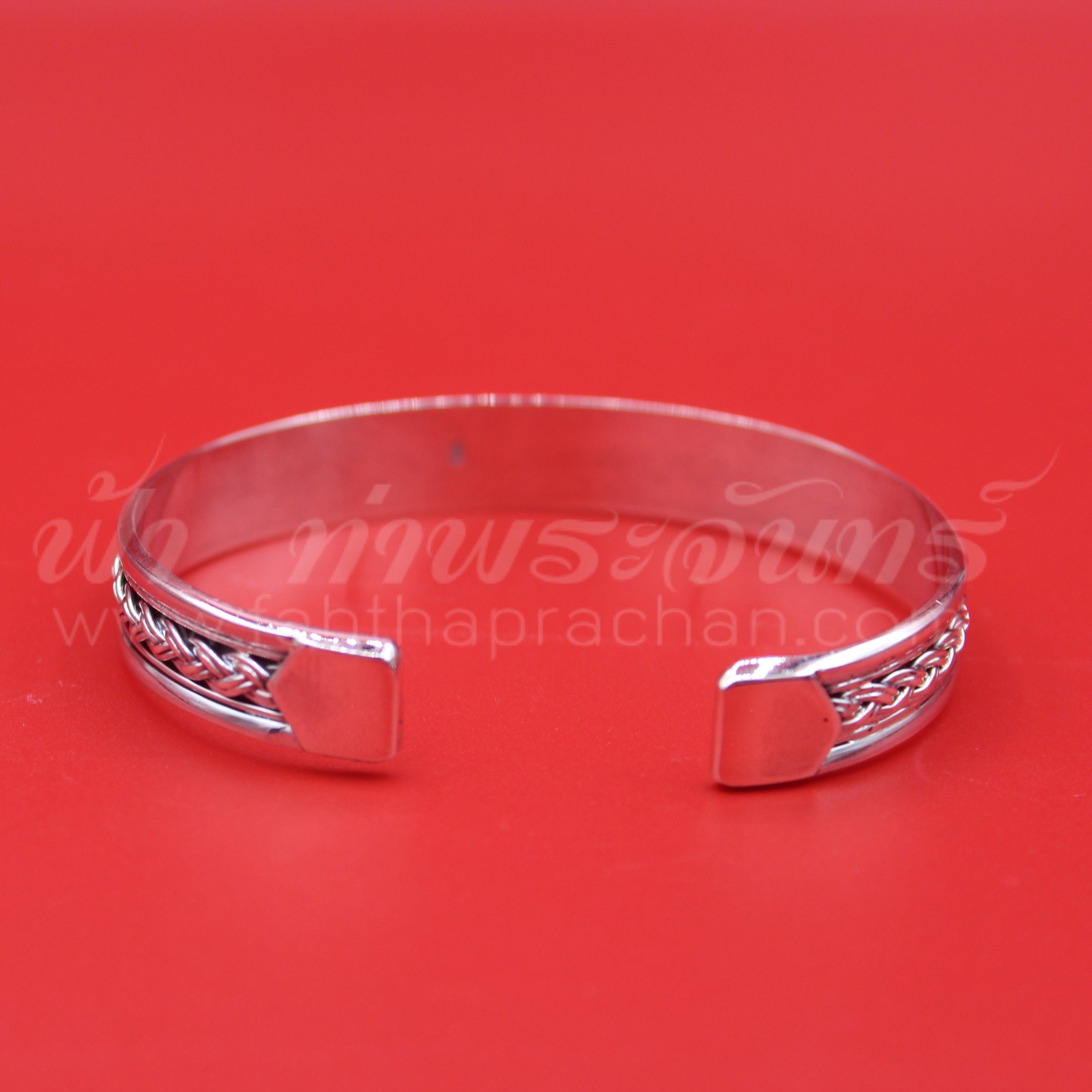 กำไลข้อมือเงินแท้ 92.5% ลายเปีย