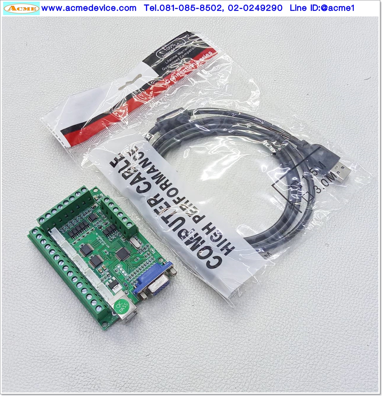 Mach3 USB Board Interface, 5-Axis USB V3.25 CNC Breakout Board 100KHz for MACH3 พร้อมสาย USB