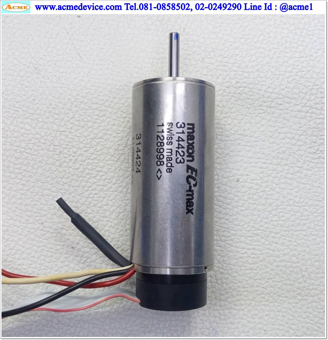 Brushless DC Motor Maxon รุ่น EC-max 30, 314423, (272765, 225780), 48V, 60 Watt & Encoder MR, Type ML, 1000P/R