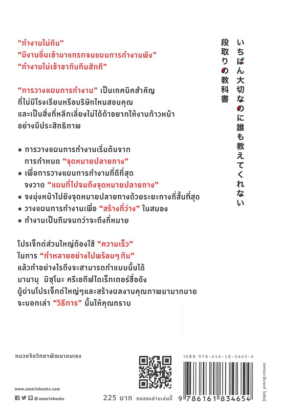 หนังสือเรื่อง วิชาวางแผนการทำงานสิ่งสำคัญที่ไม่มีใครเคยสอน : มานาบุ มิซุโนะ (Manabu Mizuno) : สำนักพิมพ์ Shortcut