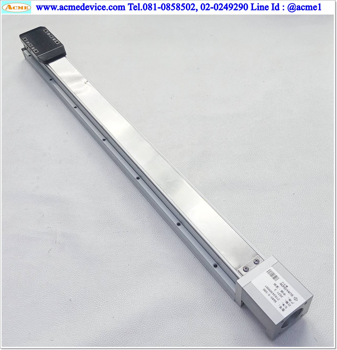 แกนสำเร็จรูป Ball Screw Sunvision รุ่น SGA5-5-500, ขนาด 55 x 710 mm., แกนโต 12 mm., Stroke 500 mm., Pit 5 mm.