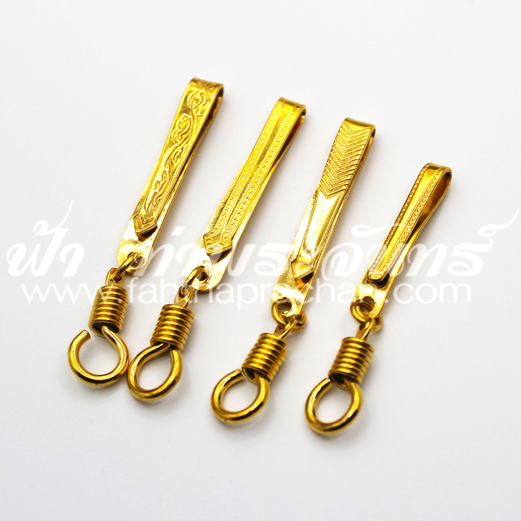 แหนบห้อยพระ สแตนเลสยิงเลเซอร์ เซต 4 แบบ