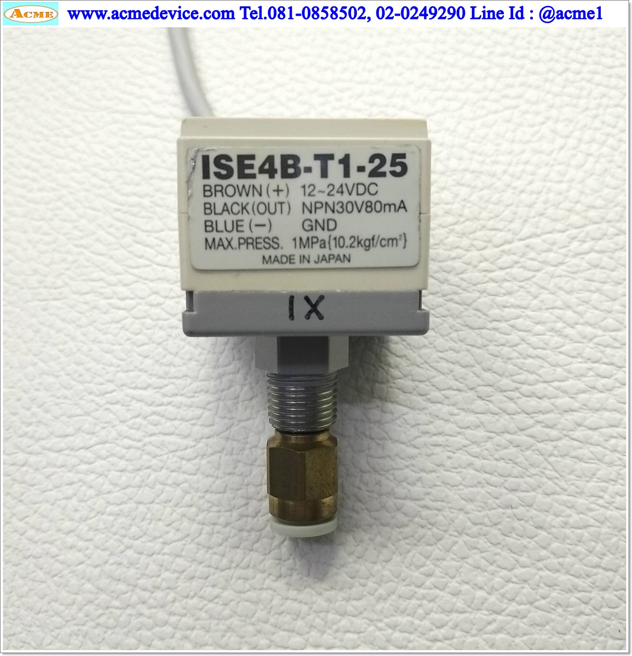 Pressure SMC รุ่น ISE4B-T1-25, -0.1 to 1MPa, NPN