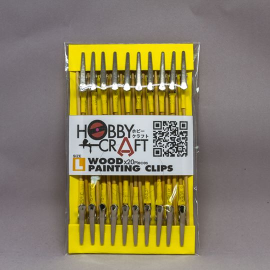 HOBBYCRAFT WOOD PAINTING CLIPS SIZE L [20ชิ้น/ซอง] เครื่องมือ อุปกรณ์ต่อโมเดล กันดั้ม กันพลา