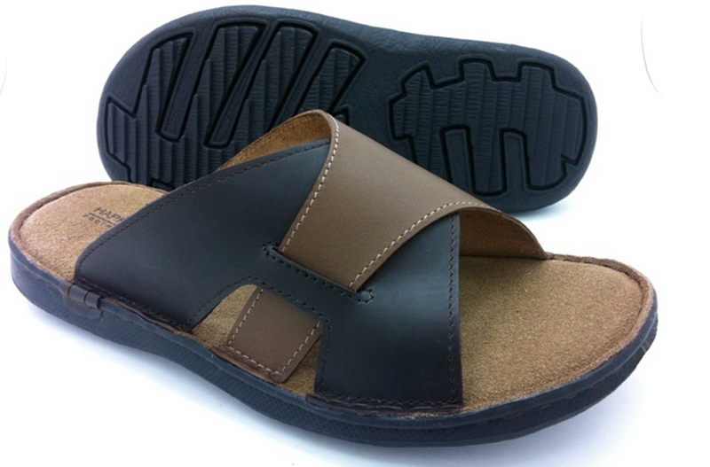 Leather sandals without backstrap (men)
