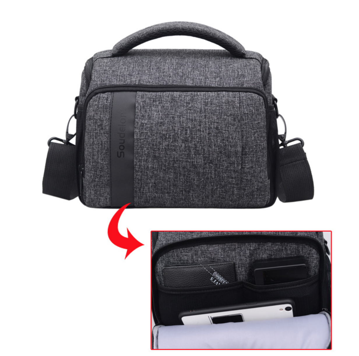 กระเป๋ากล้องยี่ห้อ Soudelor รุ่น D1705 สำหรับกล้องมิลเลอเลส DSLR ทุกรุ่น