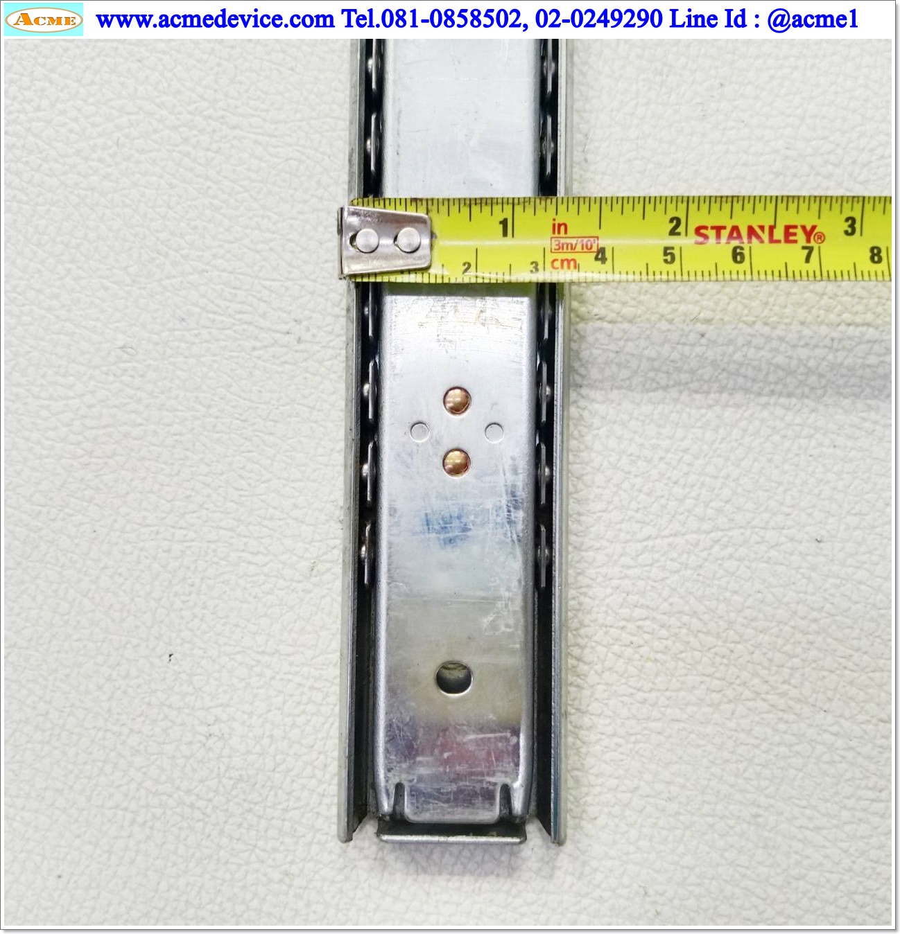 รางสไลด์, รางลิ้นชักลูกปืน ขนาด 35 x 455 mm., ระยะชัก 330 mm.