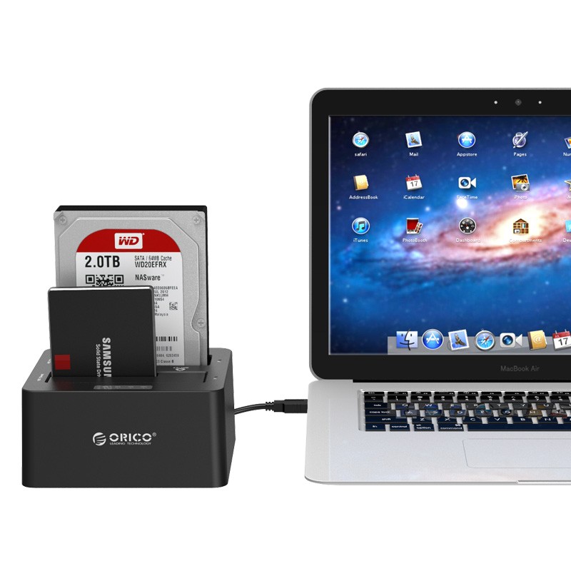 กล่องอ่านฮาร์ตดิสก์ Orico HDD Docking 2 Bays USB 3.0+Clone 1:1 รุ่น 6629US3-C (PreOrder รอสินค้า 10-14วัน)