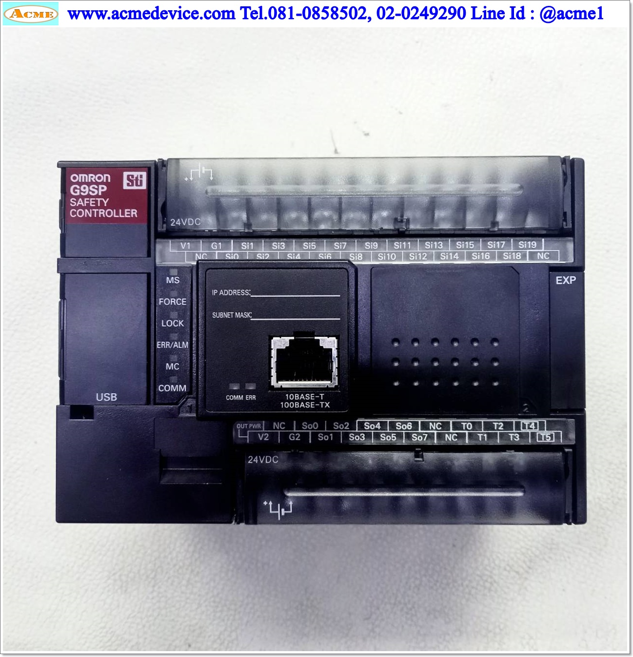 Safety Controller Omron รุ่น G9SP-N20S + CP1W-CIF41, Sourcing Output