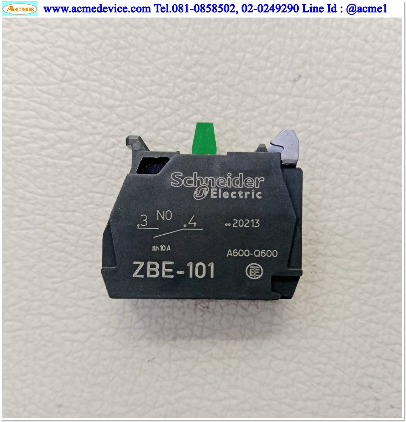 Pushbutton Switch Schneider รุ่น XB4-BW34B1, 1NO, 24V