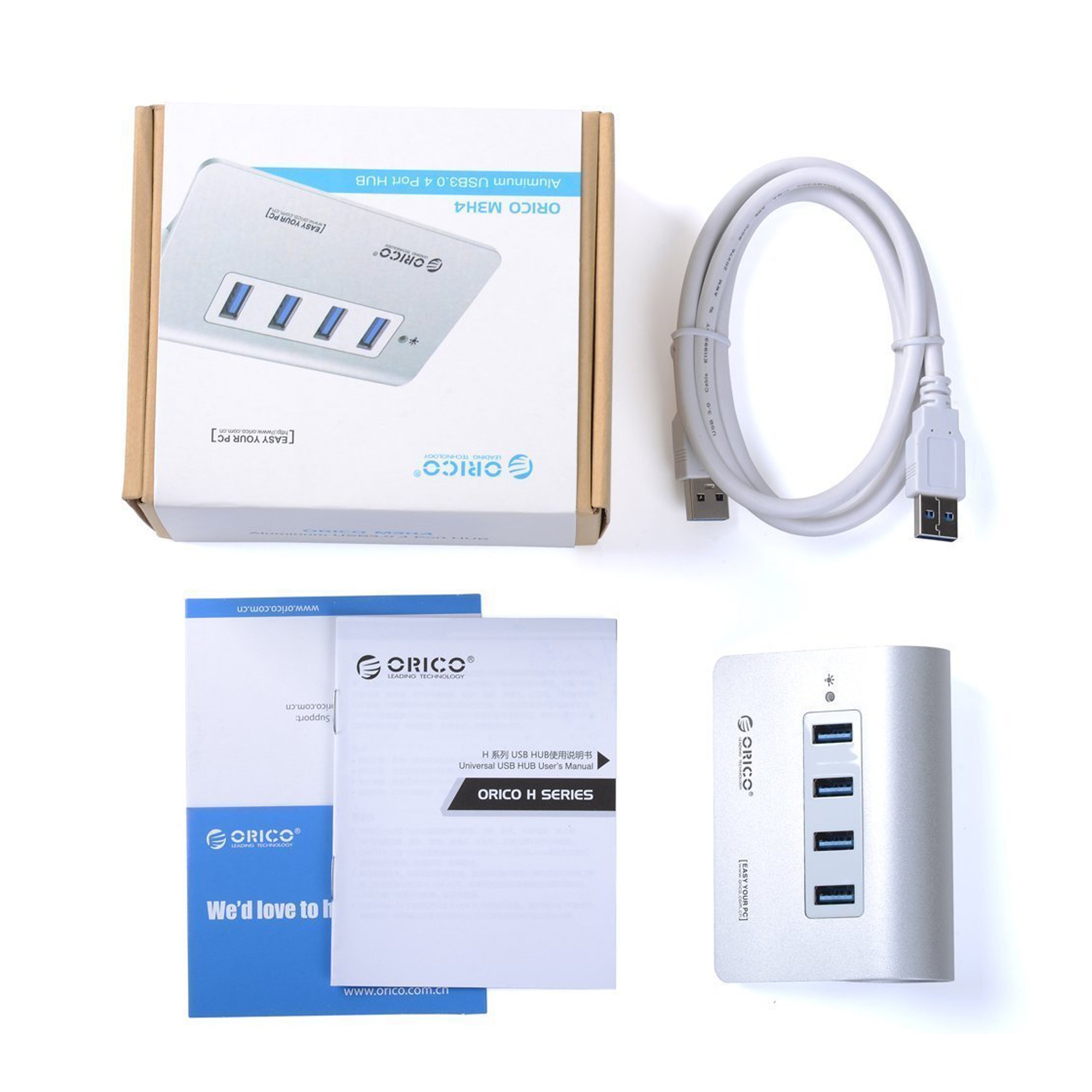 Orico 4 Ports USB3.0 HUB รุ่น M3H4 (PreOrder รอสินค้า 10-14วัน)