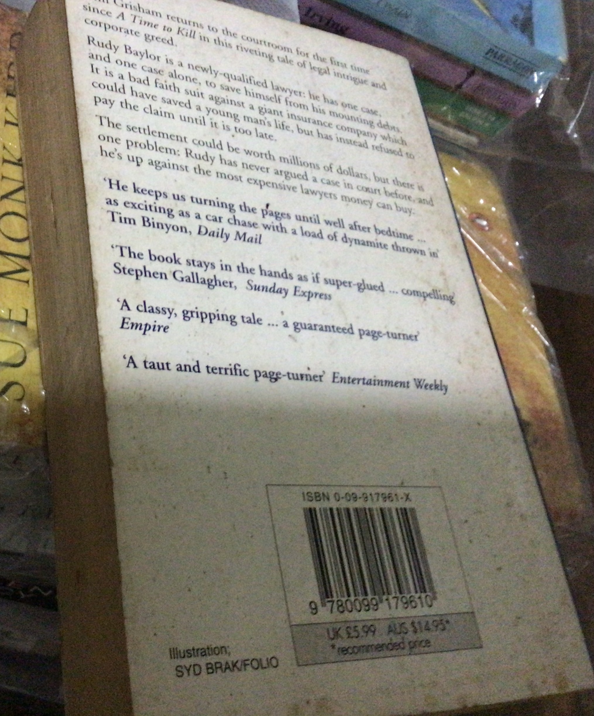 The rain maker John Grisham ราคา 220