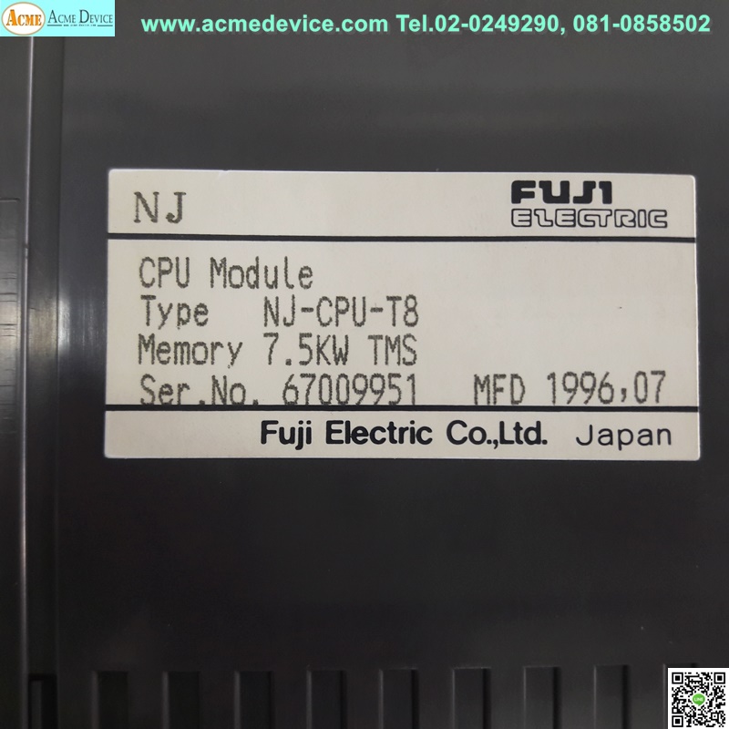 PLC Fuji รุ่น NJ-CPU-T8, CPU Module (มีตำหนิ)