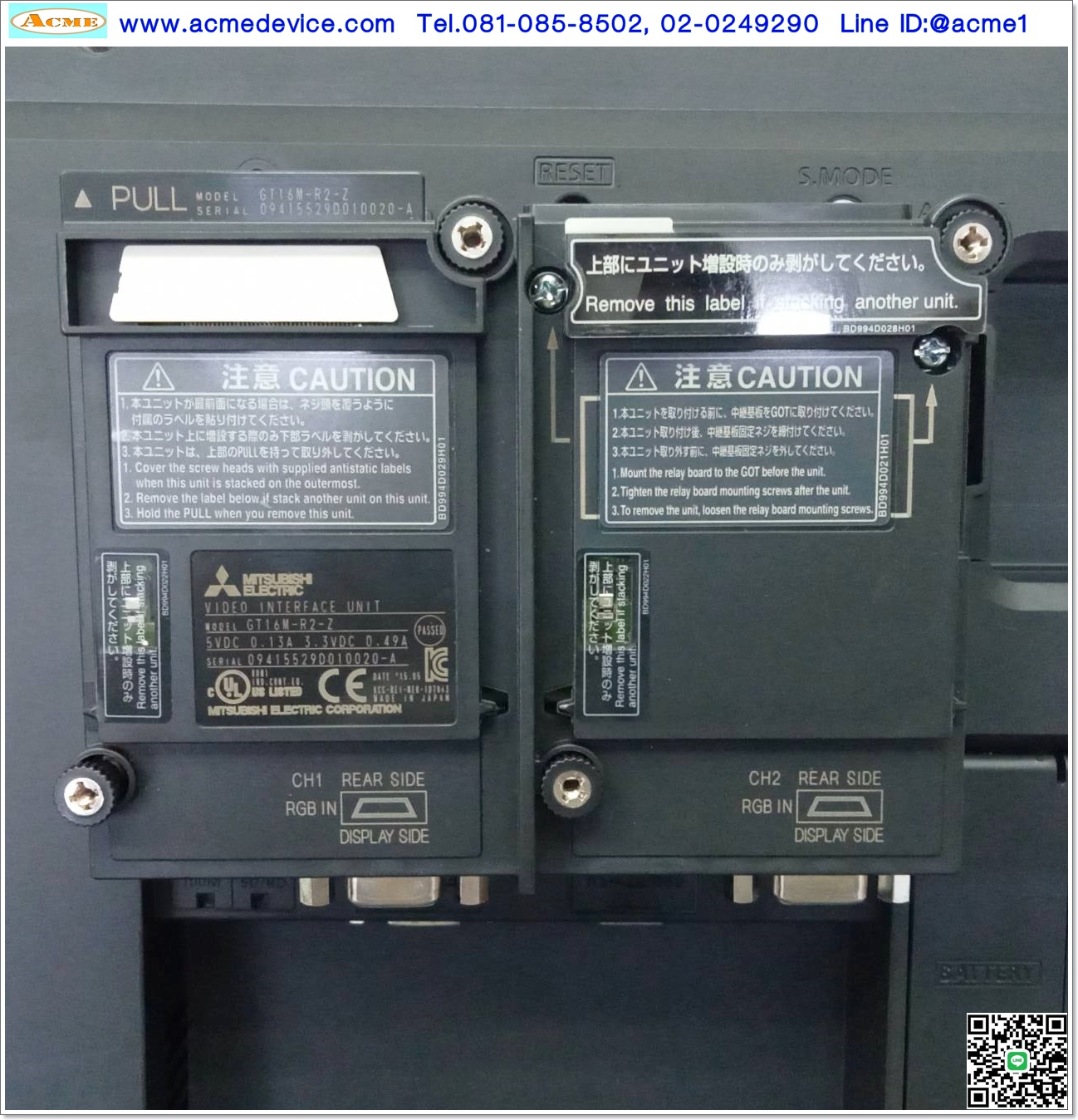 HMI Touch Screen Mitsubishi รุ่น GT2715-XTB, GT27-IF1000, GT16M-R2-Z, 15", 24Vdc