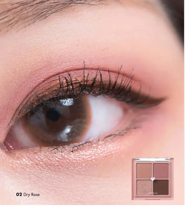 พาเลทอายแชโดว์โรแมนด์ Romand Better Than Eyes Palette #02 Dry Rose