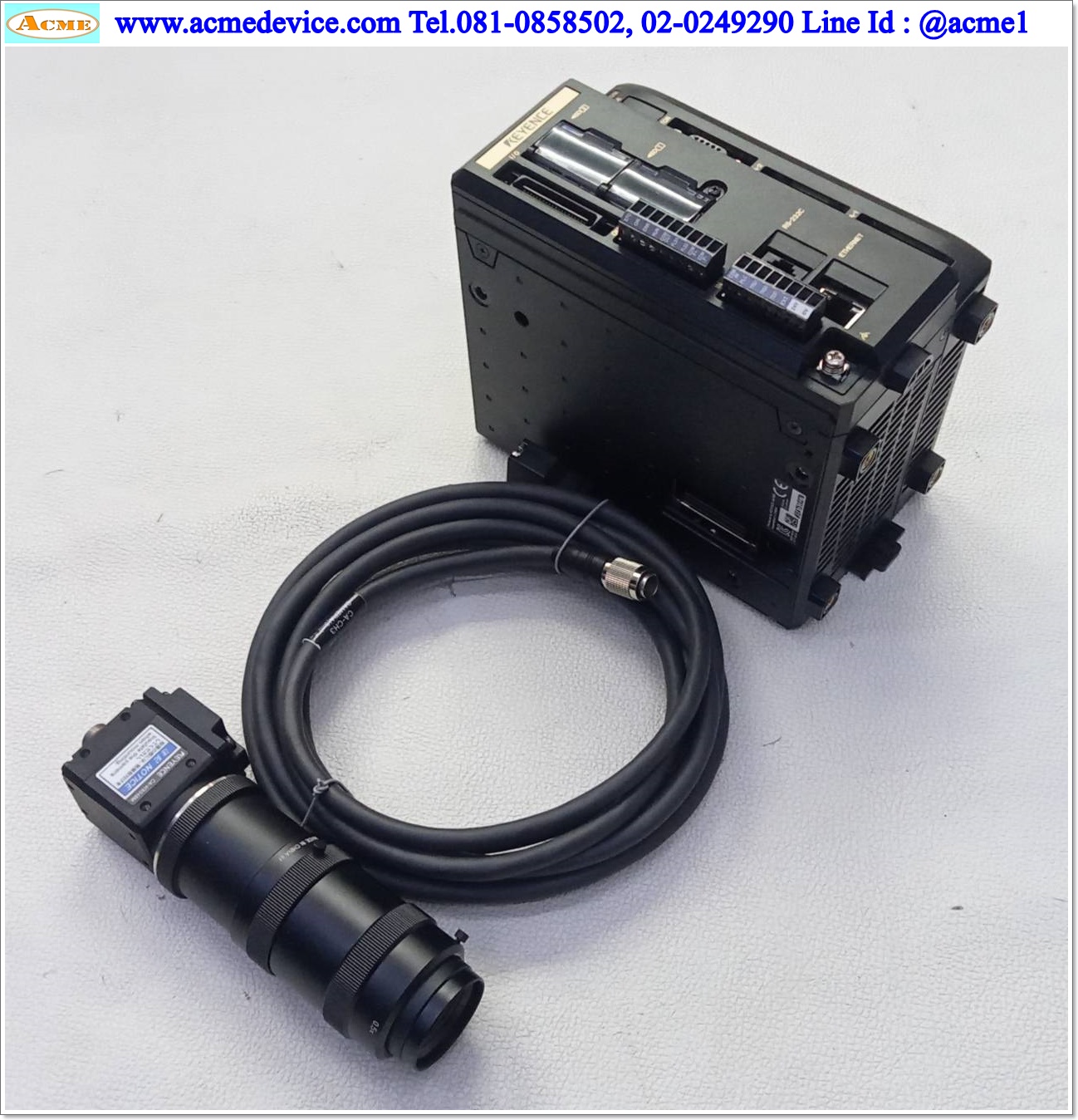 Keyence Image Sensor Controller รุ่น CV-X100M & CA-HX048M & Lens CA-LM0510 & CA-CH3