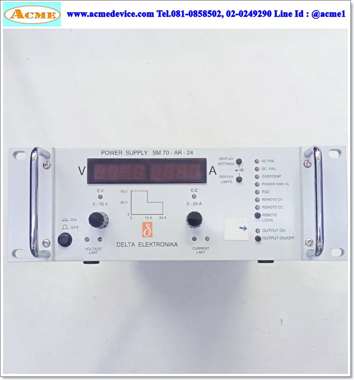 DC Power Supply Delta รุ่น SM70-AR-24, Output 0-70Vdc, 0-24A