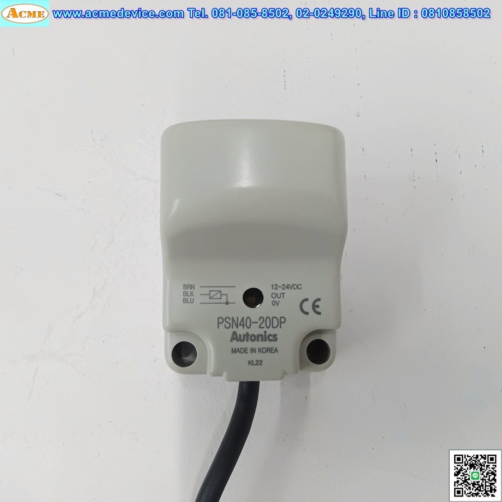 Proximity Autonics รุ่น PSN40-20DP, ระยะ 20mm, 3Wire, PNP, NO