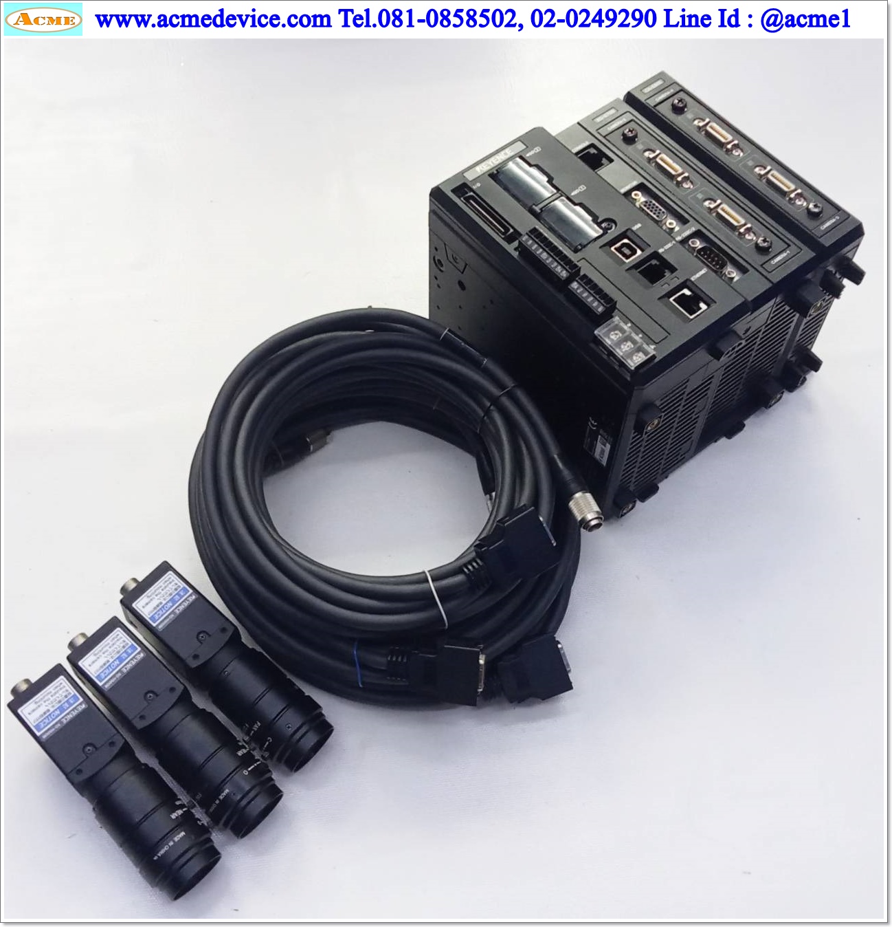 Keyence Multi-Camera Imaging Controller รุ่น XG-8700 & CA-E800 & XG-H500M, Lens CA-LH50, F2.8/50mm., CA-CH5