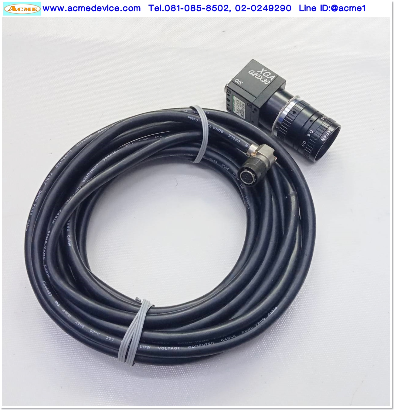 Camera CIS รุ่น VCC-G20X30 + XGA G20X30, 12Vdc, 2.2W (monochrome)