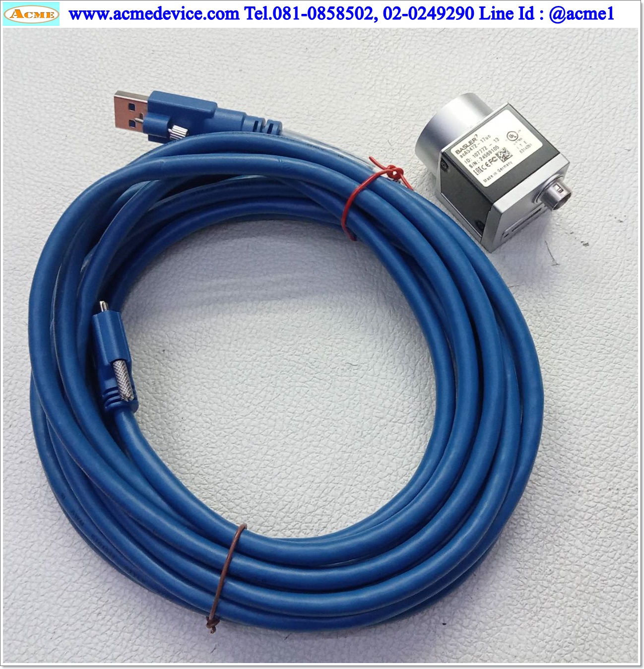 Camera Basler รุ่น acA5472-17uc , Resolution 20 MP, 5472 px x 3648 px, V2-CAB-USB3XV, USB 3.0, C-mount, Color
