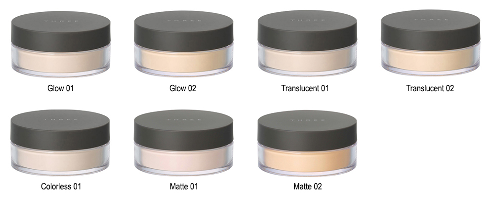 แป้งฝุ่นทรี Three Ultimate Loose Powder #Glow 01 17g.