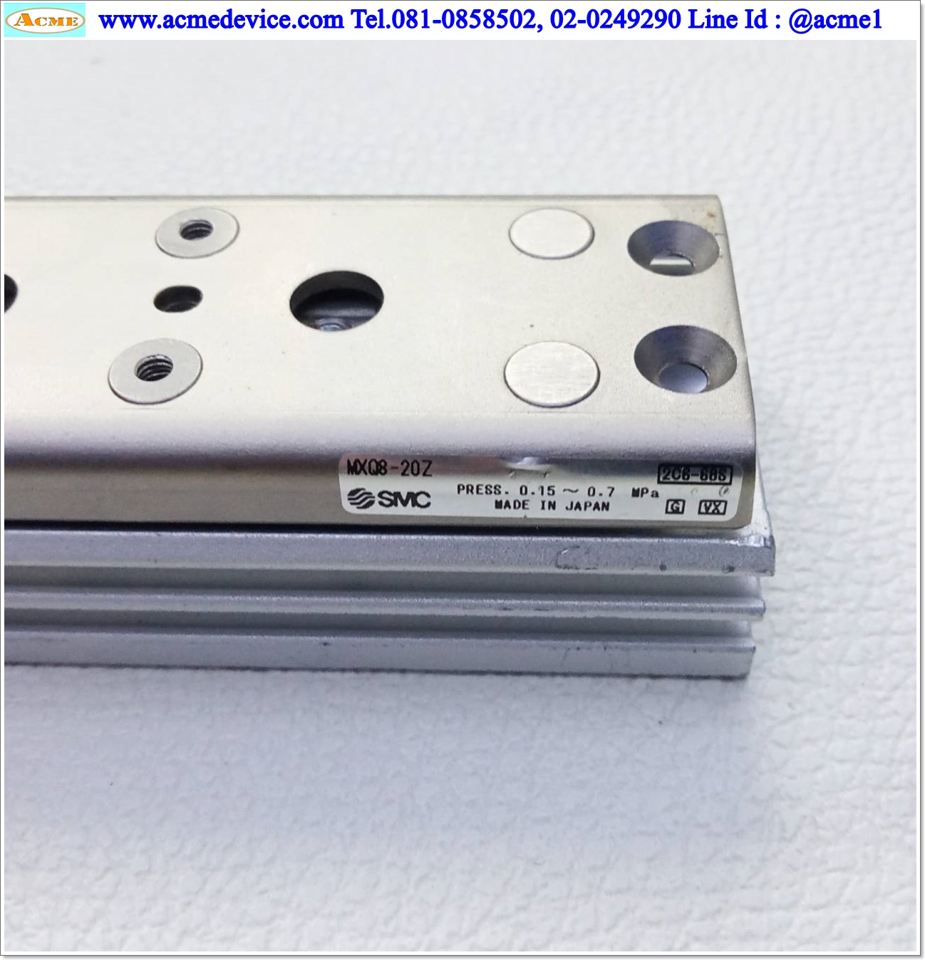 Guided Cylinder SMC รุ่น MXQ8-20Z, Bore 8 mm., Stroke 20 mm.