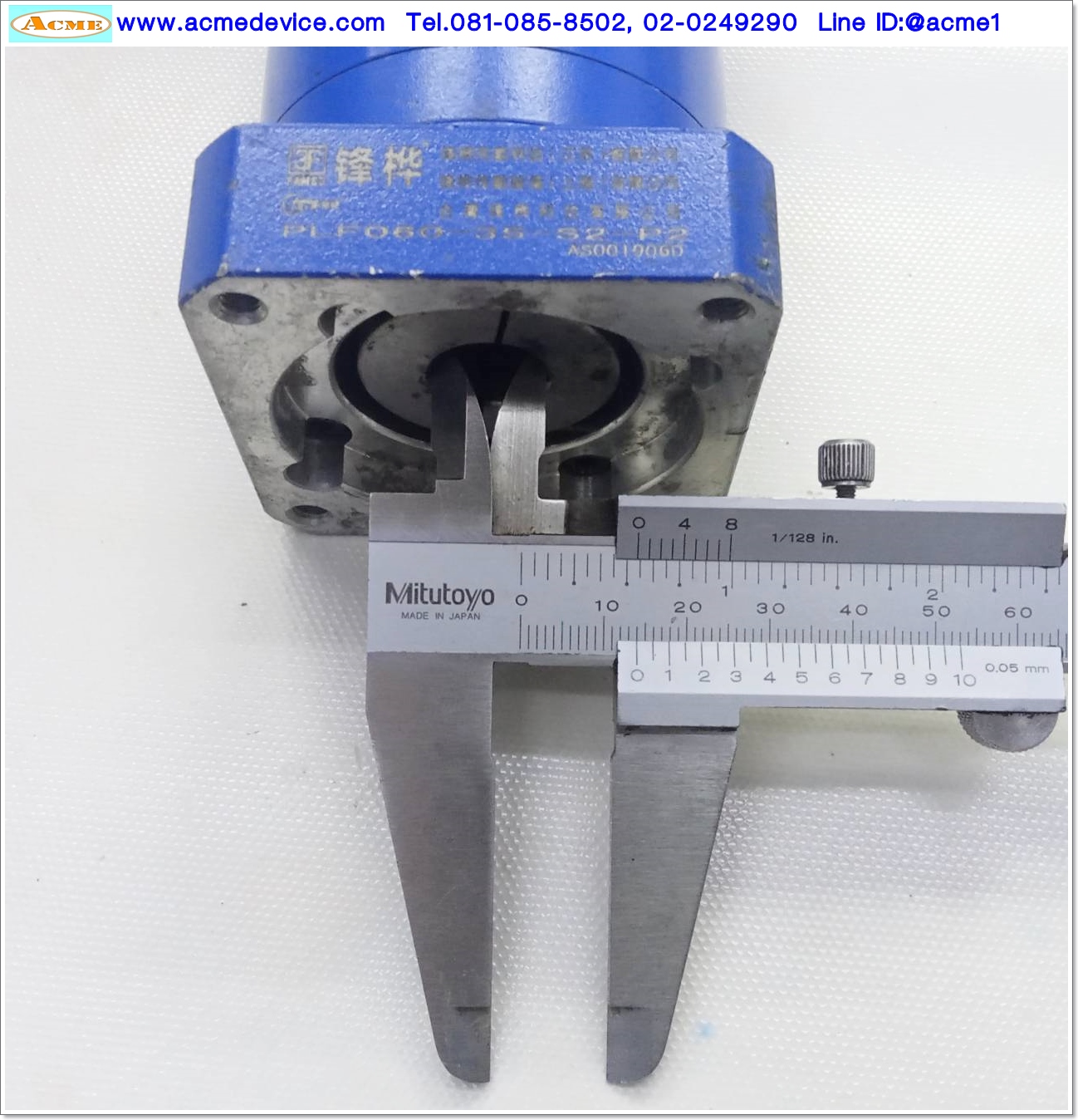 Gear Head 3F รุ่น PLF060-35-S2-P2, Ratio 35:1 (เพลาเข้า 14 mm. ออก 14 mm.) for 200w, 400w