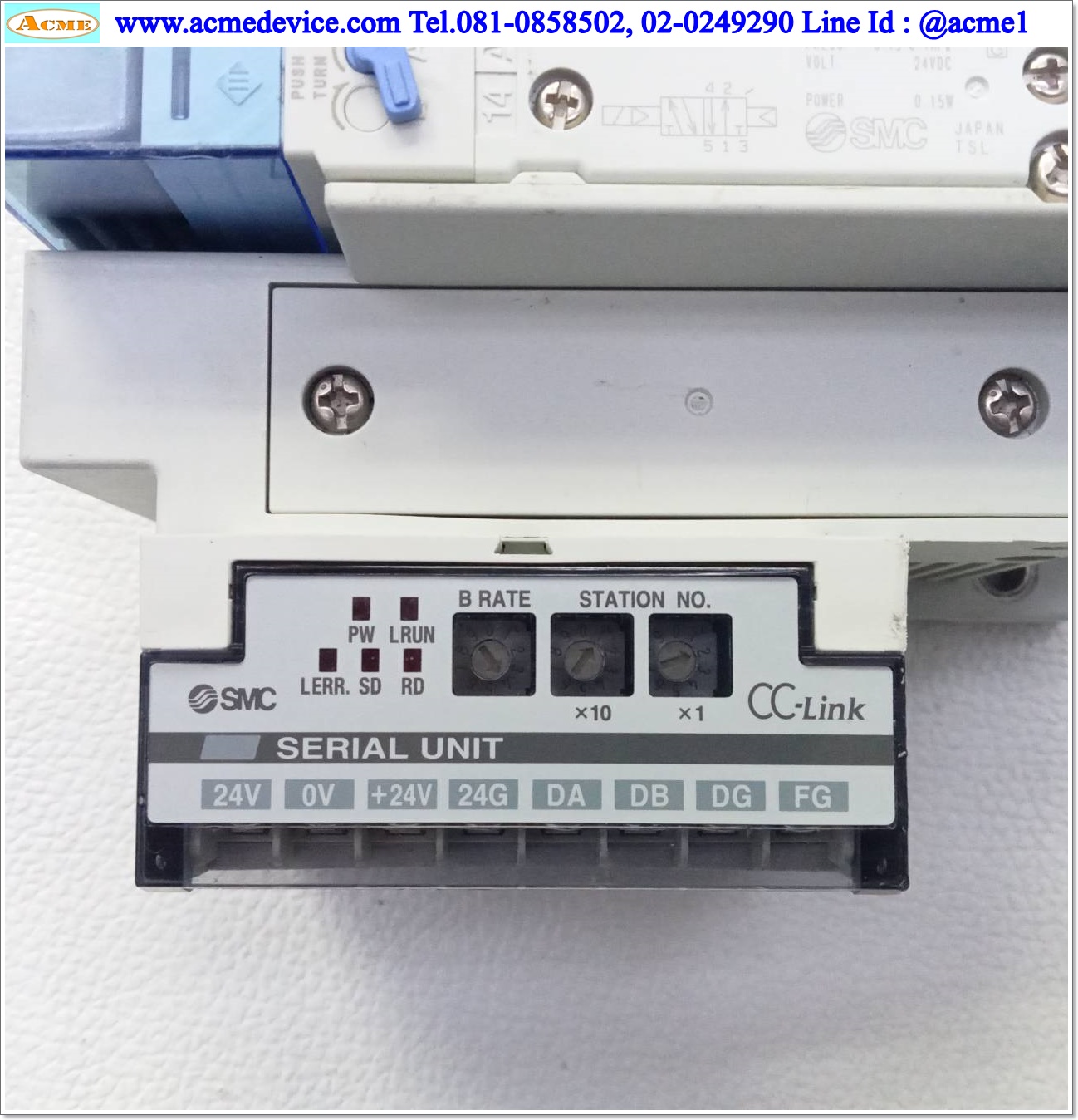 Solenoid Valve SMC รุ่น SY5100T-5ZE1(7) + EX120-SMJ1, 24V