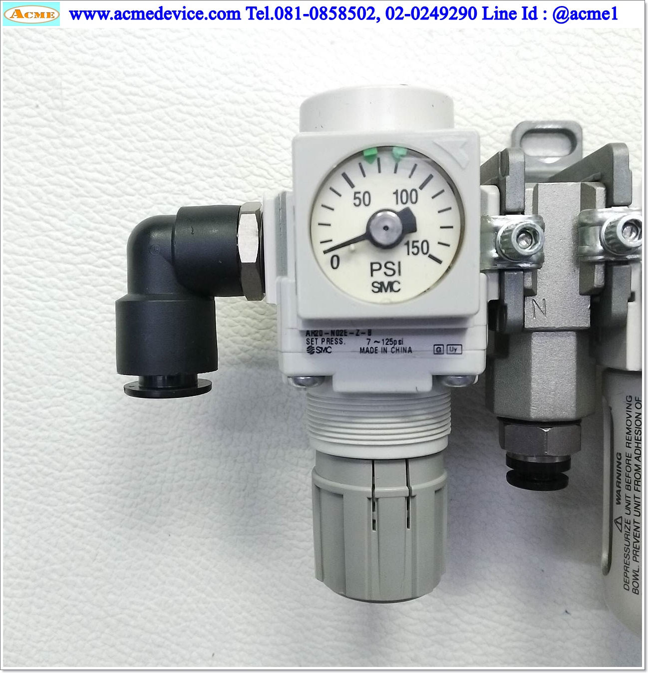 Regulator SMC รุ่น AR20-N02E-Z-B+AFM20-N02-CZ-A+AFD20-N02-CZ-A